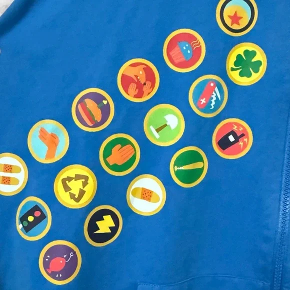 Disney Pixar UP Mens 2XL Lootwear Exclusive Hoodie Full Zip Blue Sweatshirt - Picture 4 of 6